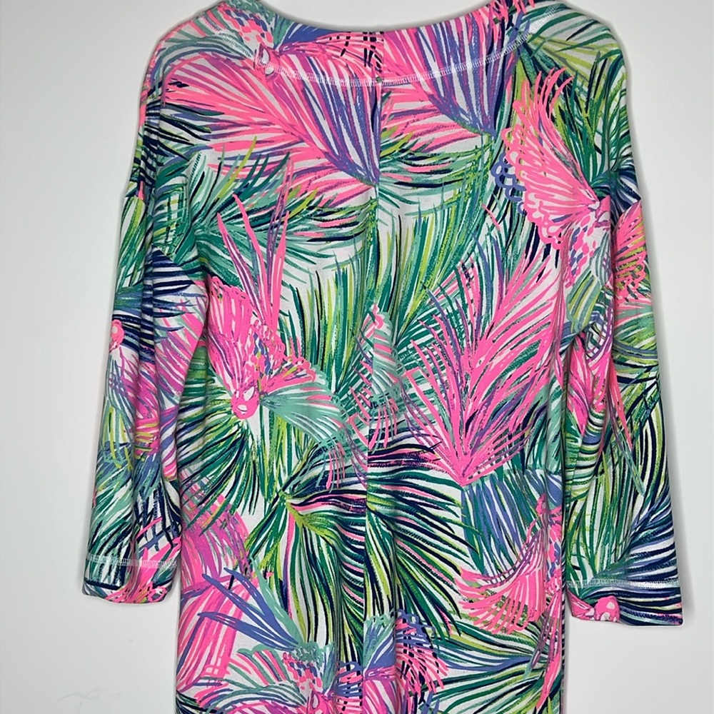 Lilly Pulitzer~ Vibrant Leaf Print 3/4 Sleeve Dress ~ Size Small - Picture 5 of 8